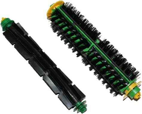 gbc Coppia spazzole centrali spazzole centrali (setole e gomma) complete di cuscinetti per Irobot Roomba serie 500.