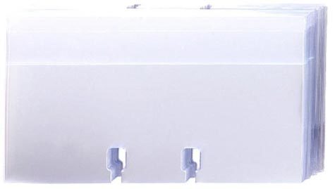 gbc Busta trasparente portascheda Rolodex Per schedari rotativi. Formato 7,6 x12,7cm. .