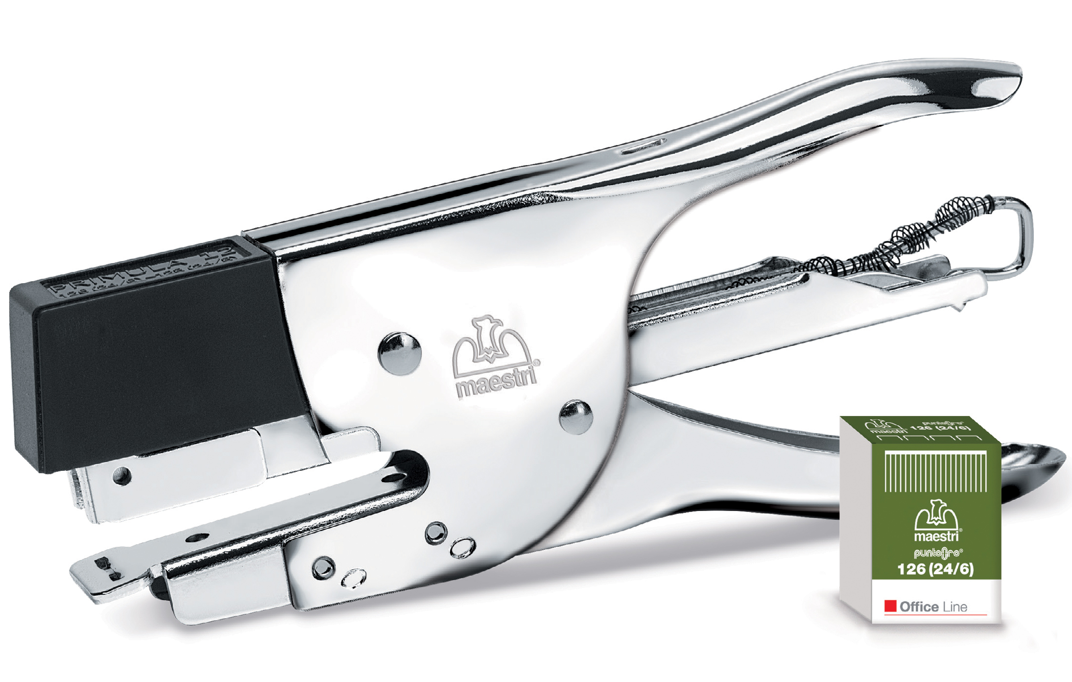 gbc Cucitrice a pinza + 400 punti 126, utilizza 126 (24-6) -128 (24-8) PRIMULA 12.