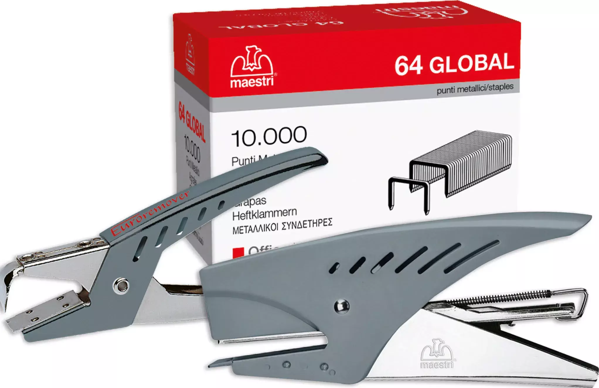 gbc n1 plier 6 - n1 remover - n10.000 punti staples  Global 64 no leaflet, utilizza punti Jolly - 64 - 68  e tutti i punti passo 6mm KIT EUROLINE A.