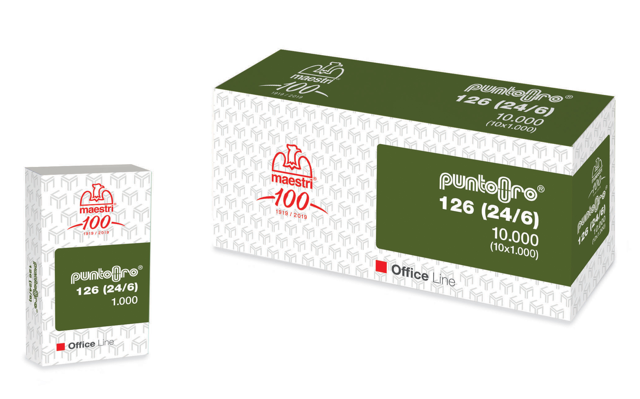 gbc Punti metallici in scatola 1.000-10.000 126 ORO.