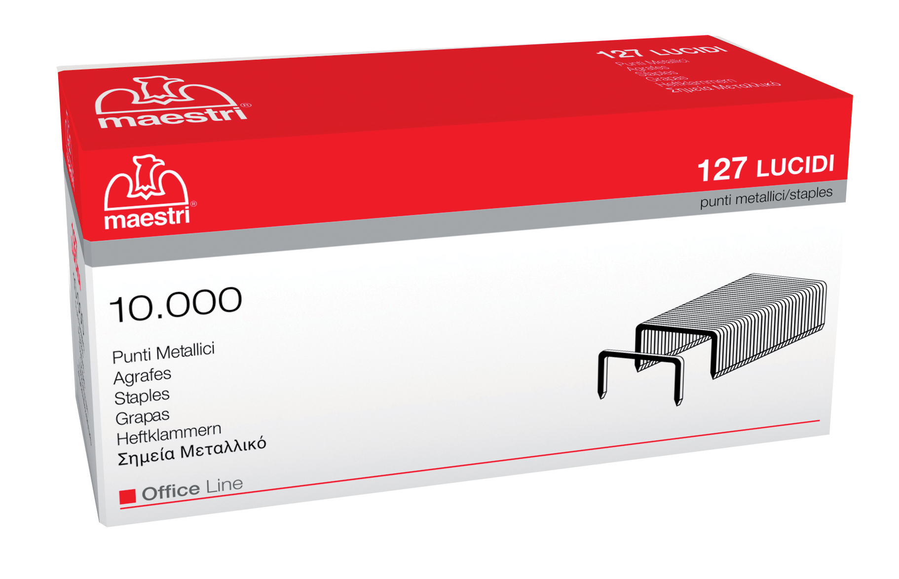 gbc Punti metallici in scatola 10.000 127 LUCIDI.