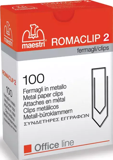 gbc Fermagli scatola 100-1.000 RO-MA CLIP N2  ZINCATI ROM1092102