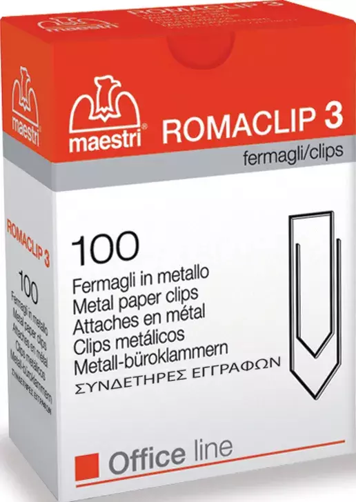 gbc Fermagli scatola Ro-ma CLIP n3 zincati/zinc ROM1092103