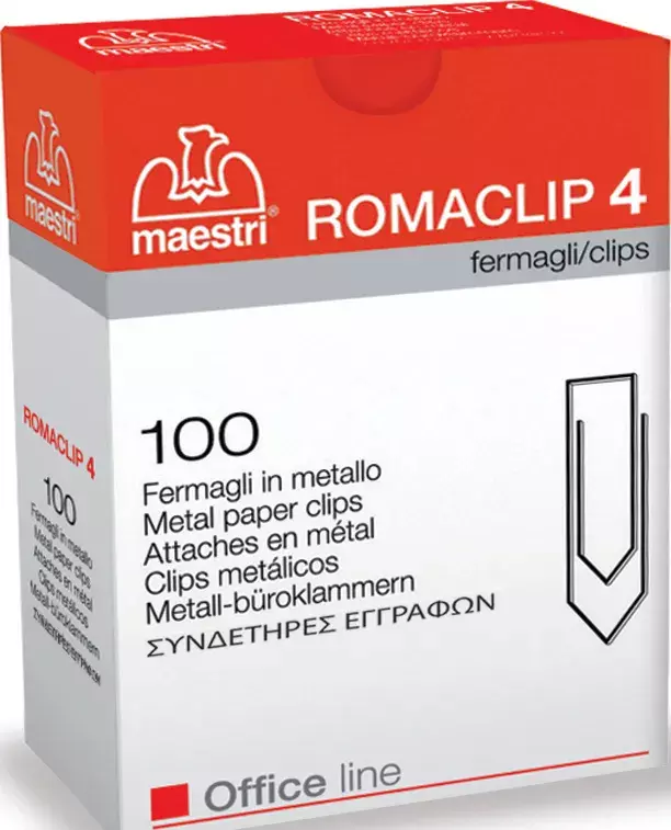 gbc Fermagli scatola 100-1.000 RO-MA CLIP N4  ZINCATI ROM1092104