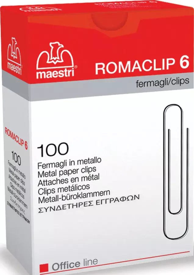 gbc Fermagli scatola Ro-ma CLIP n6 zincati/zinc ROM1092106