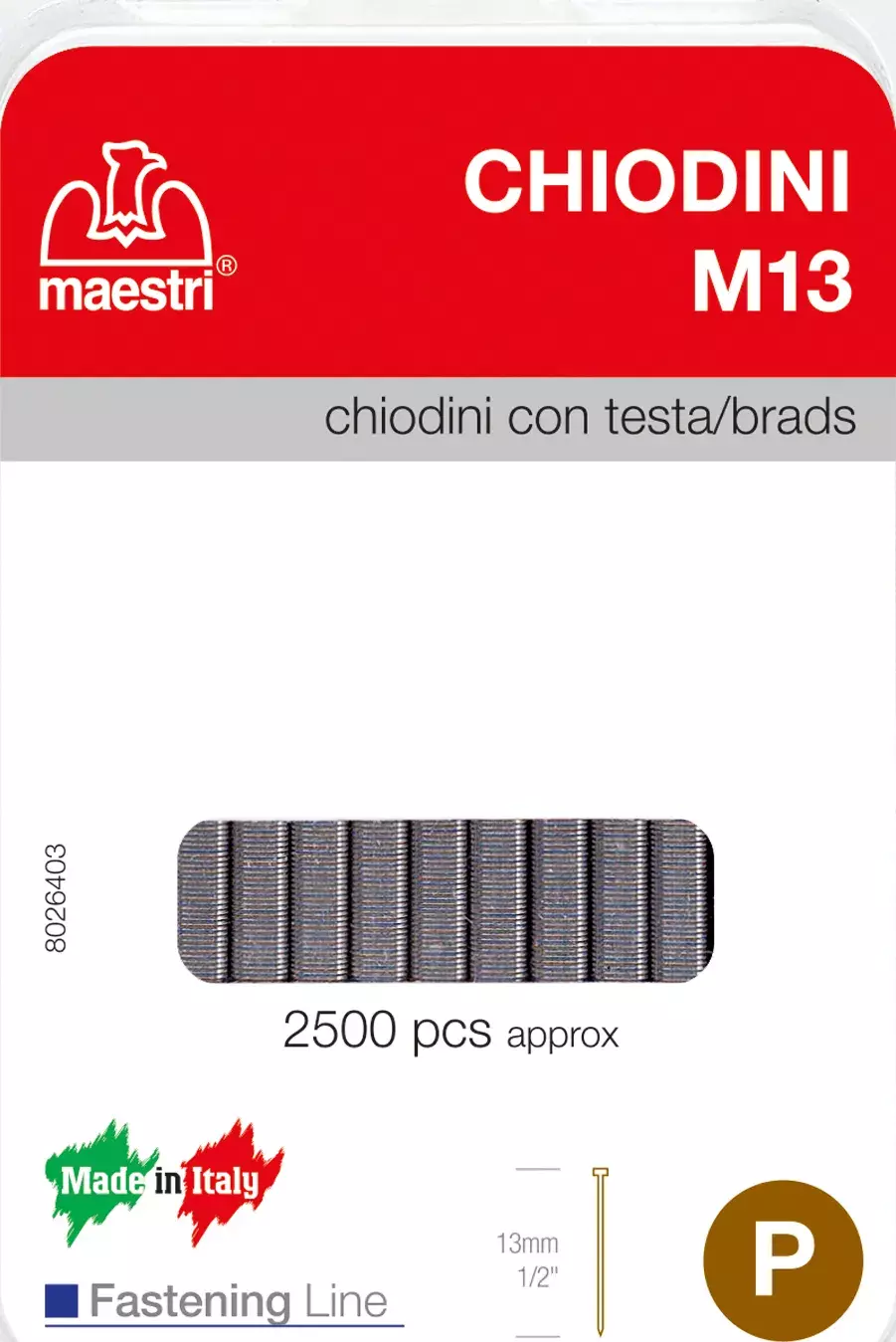 gbc Chiodini C-testa blister RO-MA FAST M 13 ROM1130801