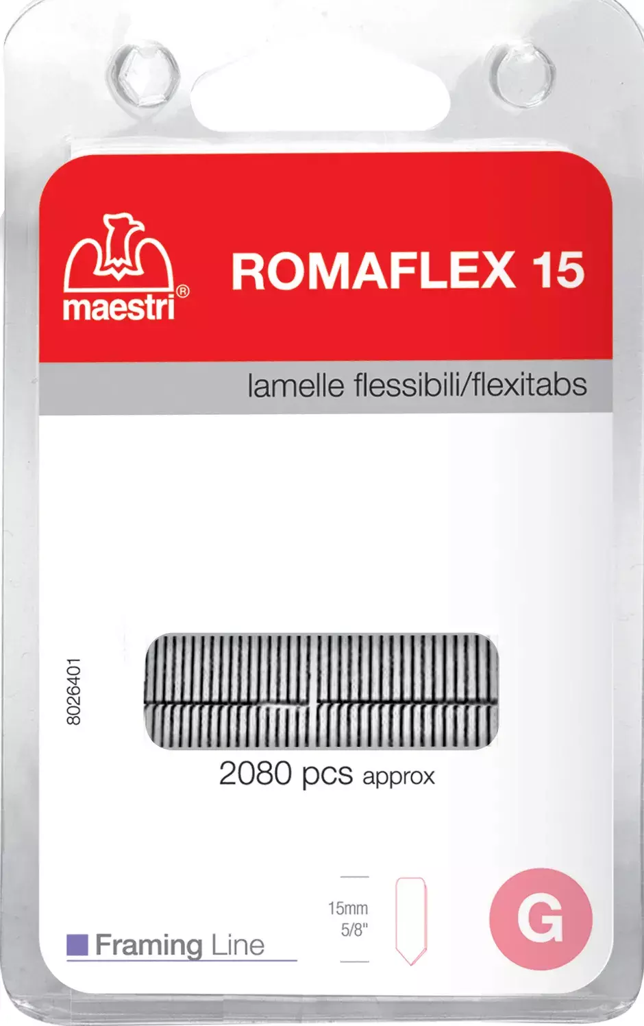 gbc Lamelle flessibili blister 2.080 ROMAFLEX 15 ROM1130901