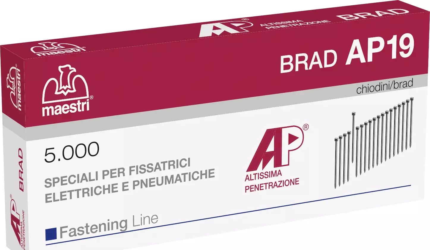 gbc Chiodini con Testa 2mm - 18 Gauge 1x1,25mm 5.000 AP19 - 19mm ROM1231133