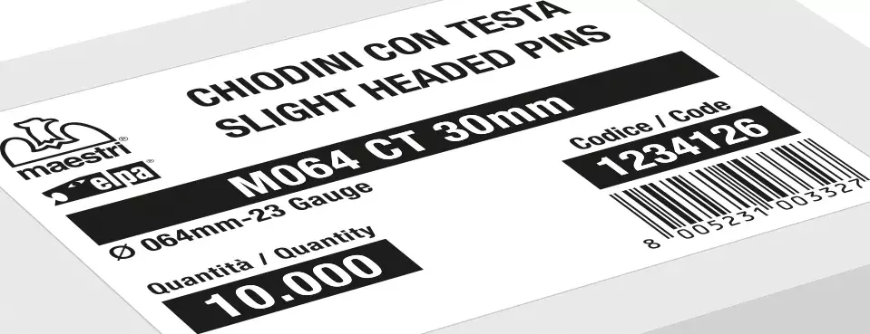Chiodini con Testa 0,9  mm / 23 Gauge Ø 064  mm 10.000 ROM1234126