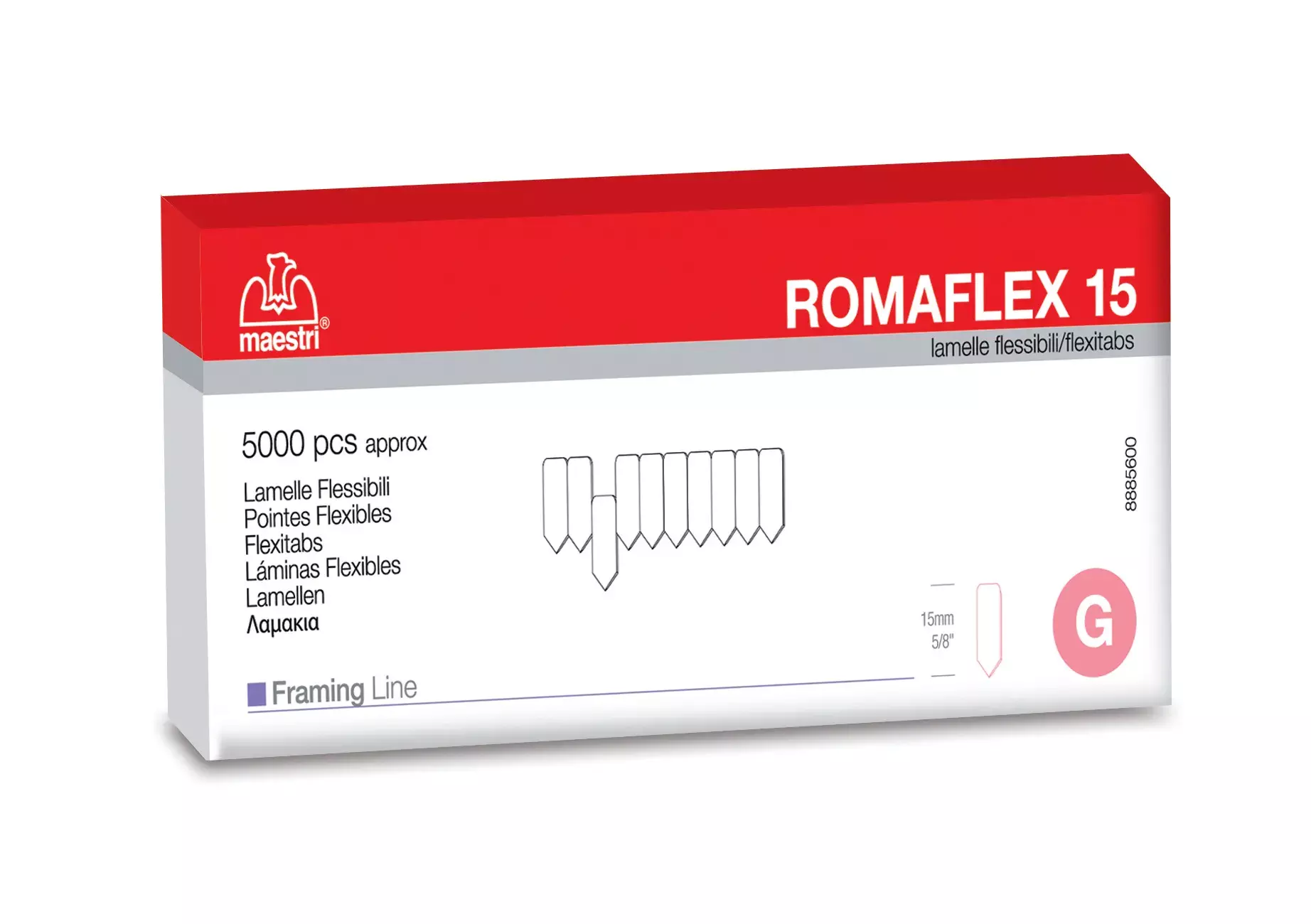 gbc Lamelle flessibili colore nero scatola ROMAFLEX 15.