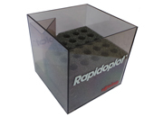 gbc Contenitore porta penne plotter Rotring Rapidoplot Penbox-22 per 22 penne plotter, adattatori e cappucci di protezione, in plexiglass. Con vano porta adattatori. Prodotto originale tedesco, MADE IN GERMANY ROR19