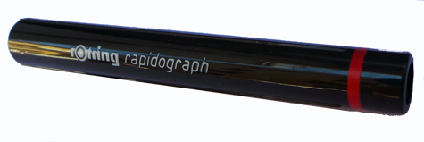 gbc Tubetto di ricambio per penna Rotring Rapidograph NERO. Prodotto originale tedesco, MADE IN GERMANY.