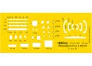 gbc Mascherina normografo per Rapidograph Heizungtechnik II, M1:100, per penna 0,35, ROR853910.