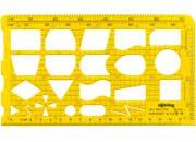 gbc Mascherina normografo per Rapidograph DIN 66001, per penna 0,50, ROR854770.