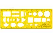 gbc Mascherina normografo per Rapidograph Netzplantechnik DIN 69900, per penna 0,70, ROR854780.