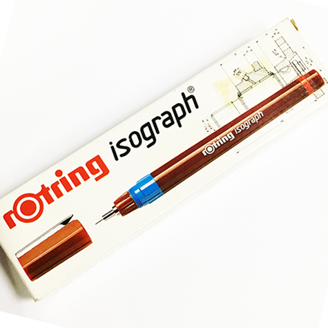 gbc Penna a china, Rotring IsoGraph, 0,13 mm penna a china Rotring per disegno tecnico. Per carta da disegno. Spessore punta 0,13mm. Prodotto originale tedesco, MADE IN GERMANY.