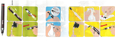 gbc Penna a china, Rotring IsoGraph, 0,80 mm penna a china Rotring per disegno tecnico. Per carta da disegno. Spessore punta 0,80mm. Prodotto originale tedesco, MADE IN GERMANY.