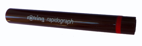gbc Tubetto di ricambio per penna Rotring Rapidograph BORDEAUX. Prodotto originale tedesco, MADE IN GERMANY.