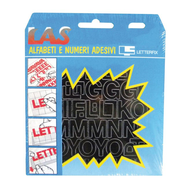 gbc Alfabeto autoadesivo lettereNumeri h.6mm, NERO RSHLHPN06.