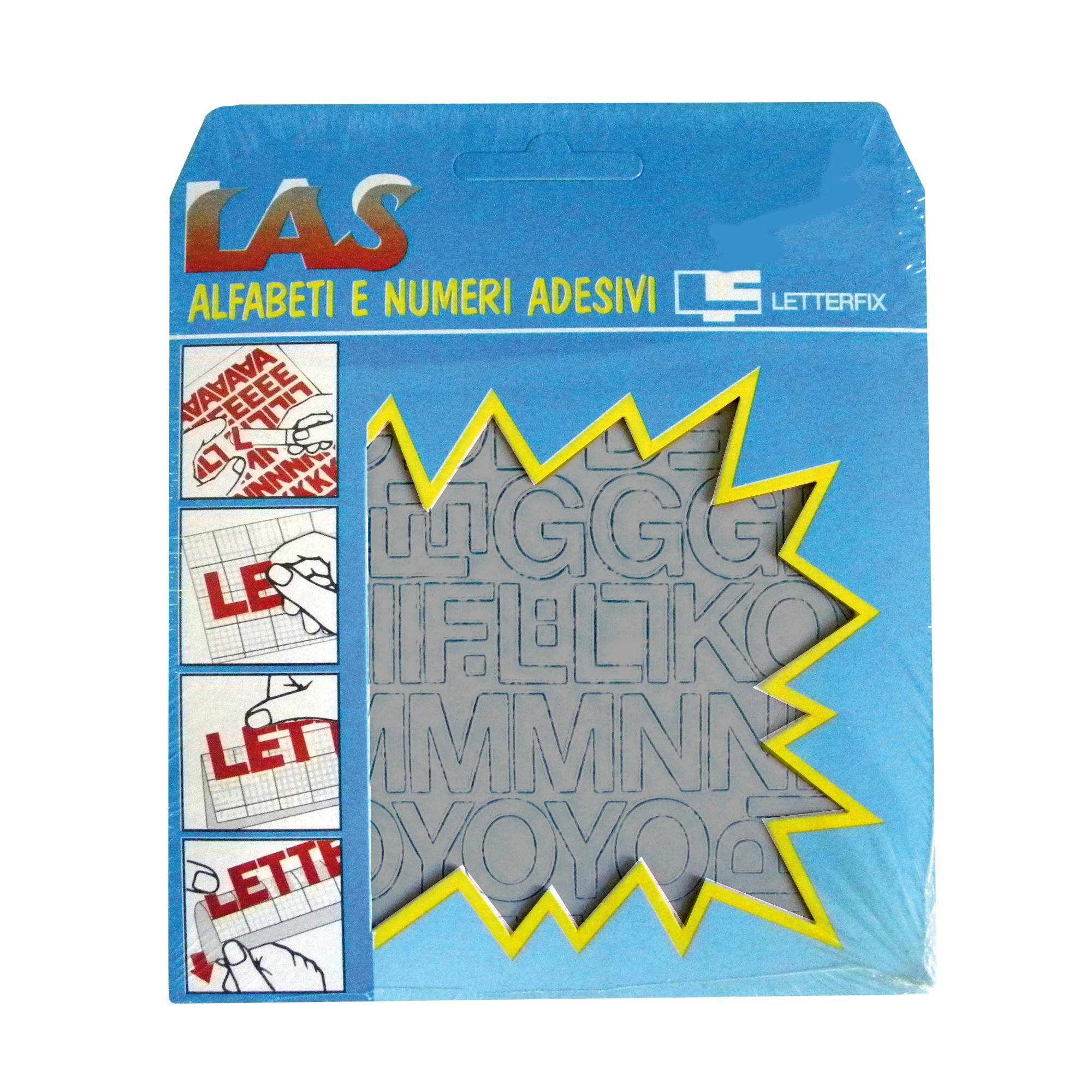 gbc Alfabeto autoadesivo lettereNumeri h.9mm, ARGENTO Altezza 9mm, Serie di 568 tra lettere, numeri e caratteri speciali, plastificato.