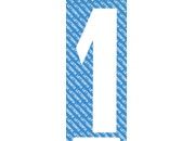 gbc Carattere autoadesivo -1-, h.70mm BIANCO, altezza 7cm, Serie N, in Vinile brillante, spessore 0,10mm.