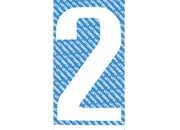 gbc Carattere autoadesivo -2-, h.30mm BIANCO, altezza 3cm, Serie 