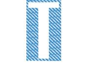 gbc Carattere autoadesivo -T-, h.70mm BIANCO, altezza 7cm, Serie 