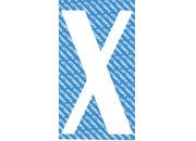 gbc Carattere autoadesivo -X-, h.20mm BIANCO, altezza 2cm, Serie 