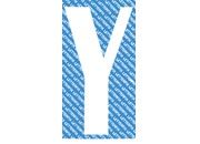 gbc Carattere autoadesivo -Y-, h.70mm BIANCO, altezza 7cm, Serie 