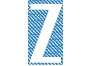 gbc Carattere autoadesivo -Z-, h.50mm BIANCO, altezza 5cm, Serie 