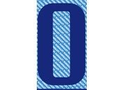 gbc Carattere autoadesivo -O-, h.200mm BLU, altezza 20cm, Serie N, in Vinile brillante, spessore 0,10mm.