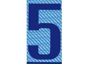 gbc Carattere autoadesivo -5-, h.30mm BLU, altezza 3cm, Serie 