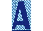 gbc Carattere autoadesivo -A-, h.150mm BLU, altezza 15cm, Serie 