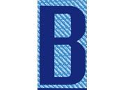 gbc Carattere autoadesivo -B-, h.50mm BLU, altezza 5cm, Serie 