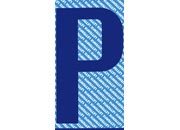 gbc Carattere autoadesivo -P-, h.50mm BLU, altezza 5cm, Serie 