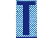 gbc Carattere autoadesivo -T-, h.200mm BLU, altezza 20cm, Serie 