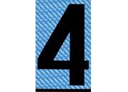 gbc Carattere autoadesivo -4-, h.70mm NERO, altezza 7cm, Serie N, in Vinile brillante, spessore 0,10mm.