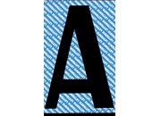 gbc Carattere autoadesivo -A-, h.50mm NERO, altezza 5cm, Serie 