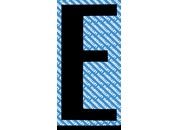 gbc Carattere autoadesivo -E-, h.150mm NERO, altezza 15cm, Serie 