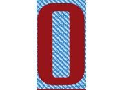 gbc Carattere autoadesivo -O-, h.150mm ROSSO, altezza 15cm, Serie N, in Vinile brillante, spessore 0,10mm.