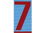 gbc Carattere autoadesivo -7-, h.20mm ROSSO, altezza 2cm, Serie 