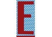 gbc 2arattere autoadesivo -E, h.50mm ROSSO, altezza 5cm, Serie 