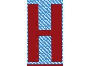 gbc Carattere autoadesivo -H-, h,150mm ROSSO, altezza 15cm, Serie 