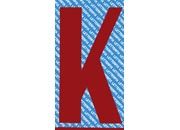 gbc Carattere autoadesivo -K-, h.100mm ROSSO, altezza 10cm, Serie 