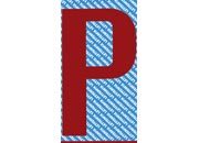 gbc Carattere autoadesivo -P-, h.50mm ROSSO, altezza 5cm, Serie 