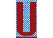gbc Carattere autoadesivo -U-, h.70mm ROSSO, altezza 7cm, Serie 