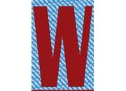 gbc Carattere autoadesivo -W-, h.100mm ROSSO, altezza 10cm, Serie 