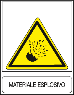 gbc Materiale esplosivo Cartello in PVC , spessore 1mm, dimensioni 23x29cm, di pericolo, segnaletica di sicurezza conferme al DLGS 81 del 09/04/2008 RSHT00004