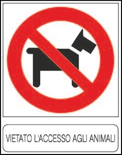 gbc Vietato laccesso agli animali Cartello in PVC , spessore 1mm, dimensioni 23x29cm, di divieto , segnaletica di sicurezza conferme al DLGS 81 del 09/04/2008 RSHT00016
